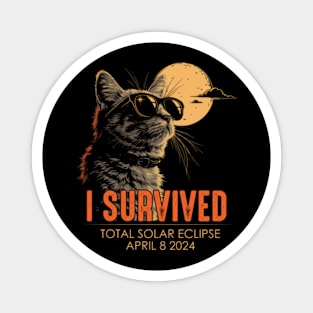 I Survived Solar Eclipse April 08, 2024 Magnet